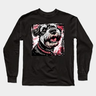 Retro Art Airedale Terrier Dog Lover Long Sleeve T-Shirt